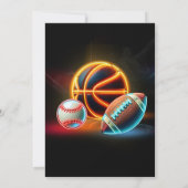 Sport Game Tijd Verjaardagsfeest Kaart (Achterkant)