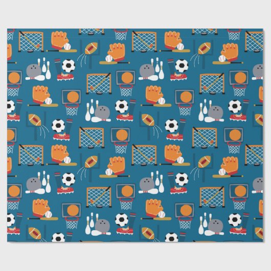 Sport games cadeaupapier (Vlak)