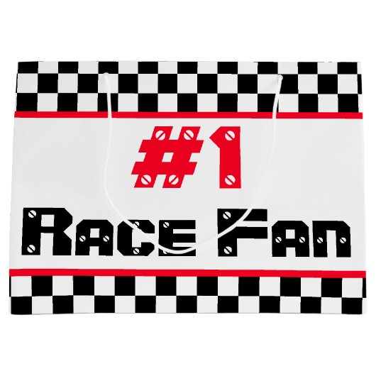 Sport Geachte Ontwerper Zwart-wit Groot Cadeauzakje (Voorkant)