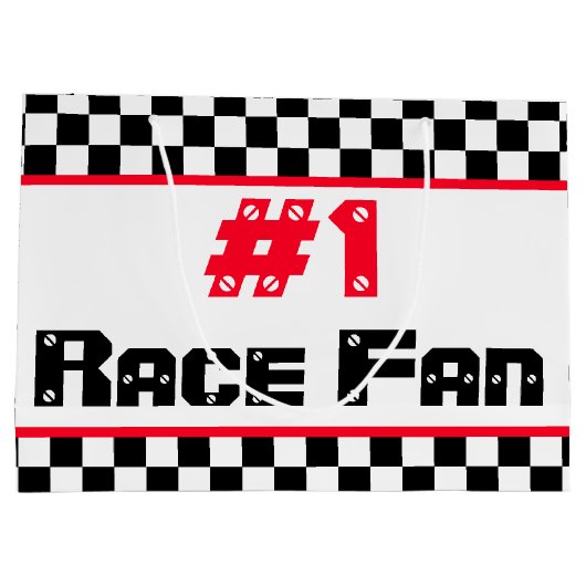 Sport Geachte Ontwerper Zwart-wit Groot Cadeauzakje (Achterkant)