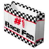 Sport Geachte Ontwerper Zwart-wit Groot Cadeauzakje (Voorkant Gekanteld)