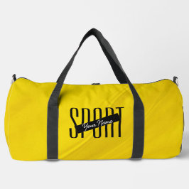 Sport Geel Zwart Moderne Gym Bag Plunjezak