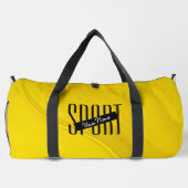 Sport Geel Zwart Moderne Gym Bag Plunjezak (Achterkant)