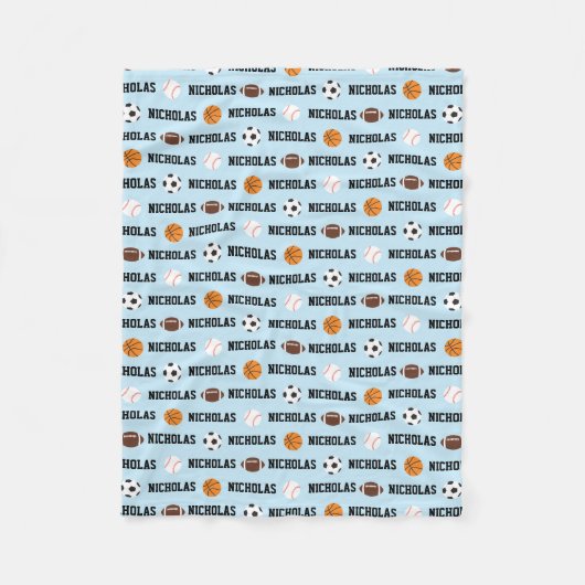 Sport gepersonaliseerde deken (Voorkant)