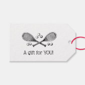 Sport getransformeerde Tennis Racquet Tennis Ball Cadeaulabel (Voorkant (Horizontaal))