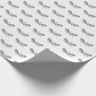 Sport  getransformeerde Tennis Racquet Tennis Ball Cadeaupapier