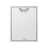 Sport  getransformeerde Tennis Racquet Tennis Ball Notitieblok (Linkerzijde)