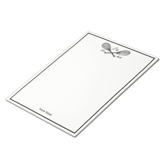 Sport  getransformeerde Tennis Racquet Tennis Ball Notitieblok (Schuin)