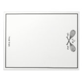 Sport  getransformeerde Tennis Racquet Tennis Ball Notitieblok (Voorkant)