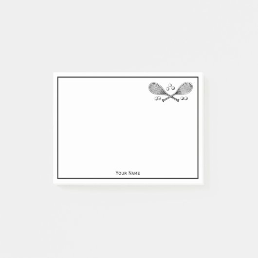 Sport  getransformeerde Tennis Racquet Tennis Ball Post-it® Notes (Voorkant)