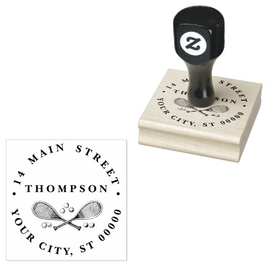 Sport  getransformeerde Tennis Racquet Tennis Ball Rubberstempel (Gestempeld)