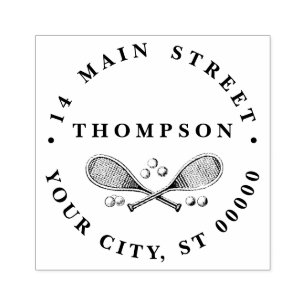 Sport getransformeerde Tennis Racquet Tennis Ball Rubberstempel