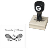 Sport  getransformeerde Tennis Racquet Tennis Ball Rubberstempel (Gestempeld)