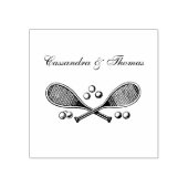 Sport getransformeerde Tennis Racquet Tennis Ball Rubberstempel (Afrduk)