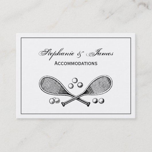 Sport  getransformeerde Tennis Racquet Tennis Ball Visitekaartje (Voorkant)