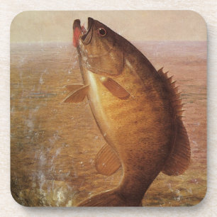  sport Gevist, Largemouth bruine basvis Drankjes Onderzetter