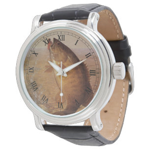  sport Gevist, Largemouth bruine basvis Horloge
