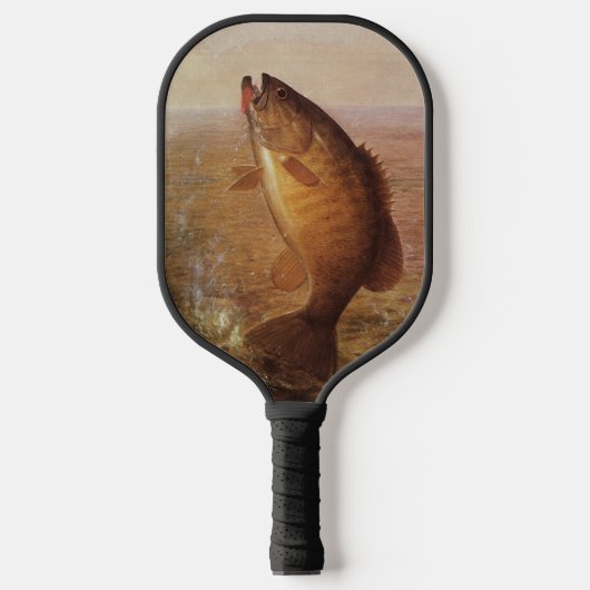  sport Gevist, Largemouth bruine basvis Pickleball Paddle (Voorkant)