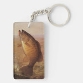 sport Gevist, Largemouth bruine basvis Sleutelhanger (achterkant)