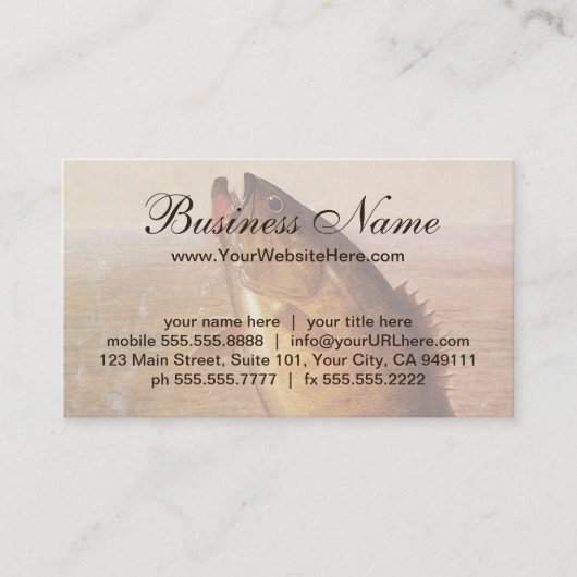  sport Gevist, Largemouth bruine basvis Visitekaartje (Voorkant)