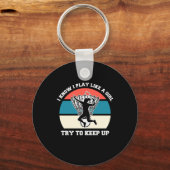 Sport Girl Love Plays Badminton Sleutelhanger (Voorkant)