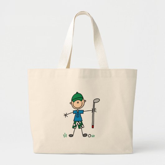 Sport Golf Bag Grote Tote Bag (Voorkant)