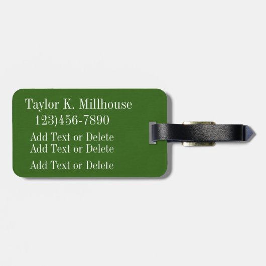 Sport - Golf Bagagelabel (Achterkant horizontaal)