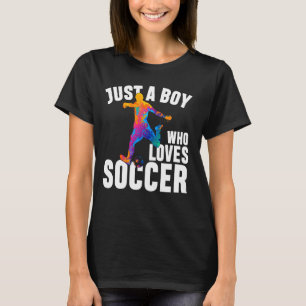 Sport grappig, gewoon een jongen die van voetbal h t-shirt
