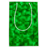 Sport Groen Pixilated Grass Field Team Games Medium Cadeauzakje (Voorkant)