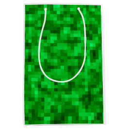 Sport Groen Pixilated Grass Field Team Games Medium Cadeauzakje