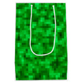 Sport Groen Pixilated Grass Field Team Games Medium Cadeauzakje (Achterkant)