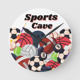 SPORT GROT MUURKLOK RONDE KLOK