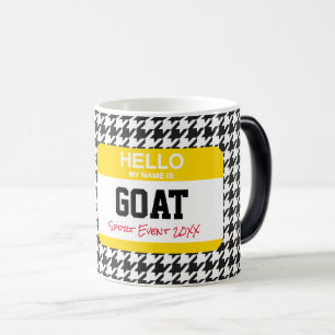 Sport Hallo mijn naam is GOAT Houndstooth Year Fun Magische Mok