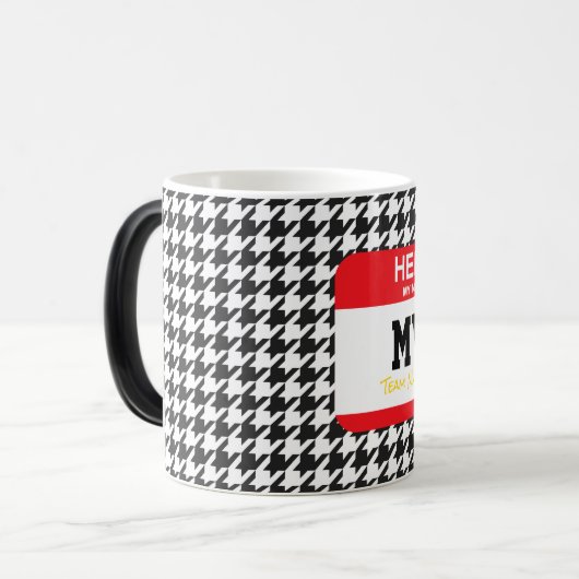 Sport Hallo mijn naam is het MVP Houndstooth Team  Magische Mok (Voorkant links)