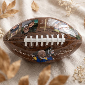 Sport Herinneringsfoto Aandenken Houtnerf Kruis American Football