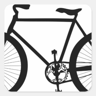 Sport Hobby Plezierrit Fiets Bestemming Vierkante Sticker
