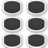 Sport Hockey 6 pcs Puck Sticker (Voorkant)
