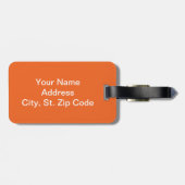 Sport Honkbal | Doe-het-zelf tekst | Oranje, Wit & Bagagelabel (Achterkant horizontaal)