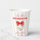 Sport Honkbal Homerun  Bruidsmeisjesfeest Papieren Bekers (Achterkant)