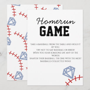 Sport Honkbal Homerun Glitter Bruiloftsfeest Spel Kaart