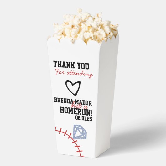 Sport honkbal homerun glitters bruiloft bedankdoosjes (Popped)