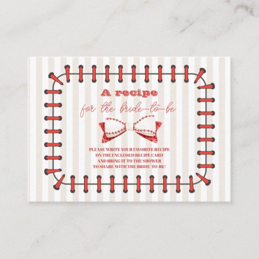 Sport Honkbal Homerun Vrijgezellenfeest Informatiekaartje (Voorkant)