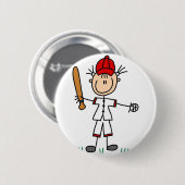 Sport honkbal knop ronde button 5,7 cm (Voorkant /achterkant)