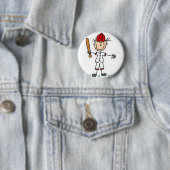 Sport honkbal knop ronde button 5,7 cm (In situ)