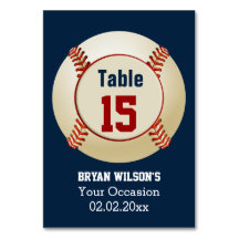 Sport Honkbal thema Gepersonaliseerde tafel nummer