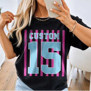 Sport honkbal voetbal teamnaam nummer t-shirt
