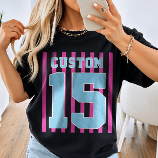 Sport honkbal voetbal teamnaam nummer t-shirt