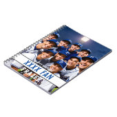 Sport honkbalfan BEWERKBARE SPORT KLEUR Notitieboek (Linkerzijde)