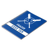 Sport honkbalfan EDITABLE SPORT KLEUREN, Notitieboek (Linkerzijde)