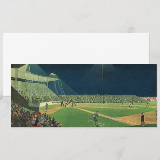  sport, honkbalspel bij nacht (Voorkant / Achterkant)